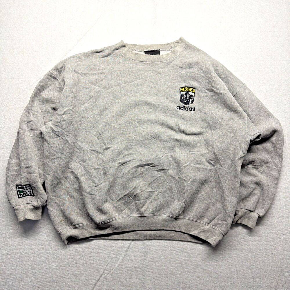 RARE Vintage 90s Columbus Crew Sweatshirt Adidas USA Made MLS Soccer 1996 Mens L